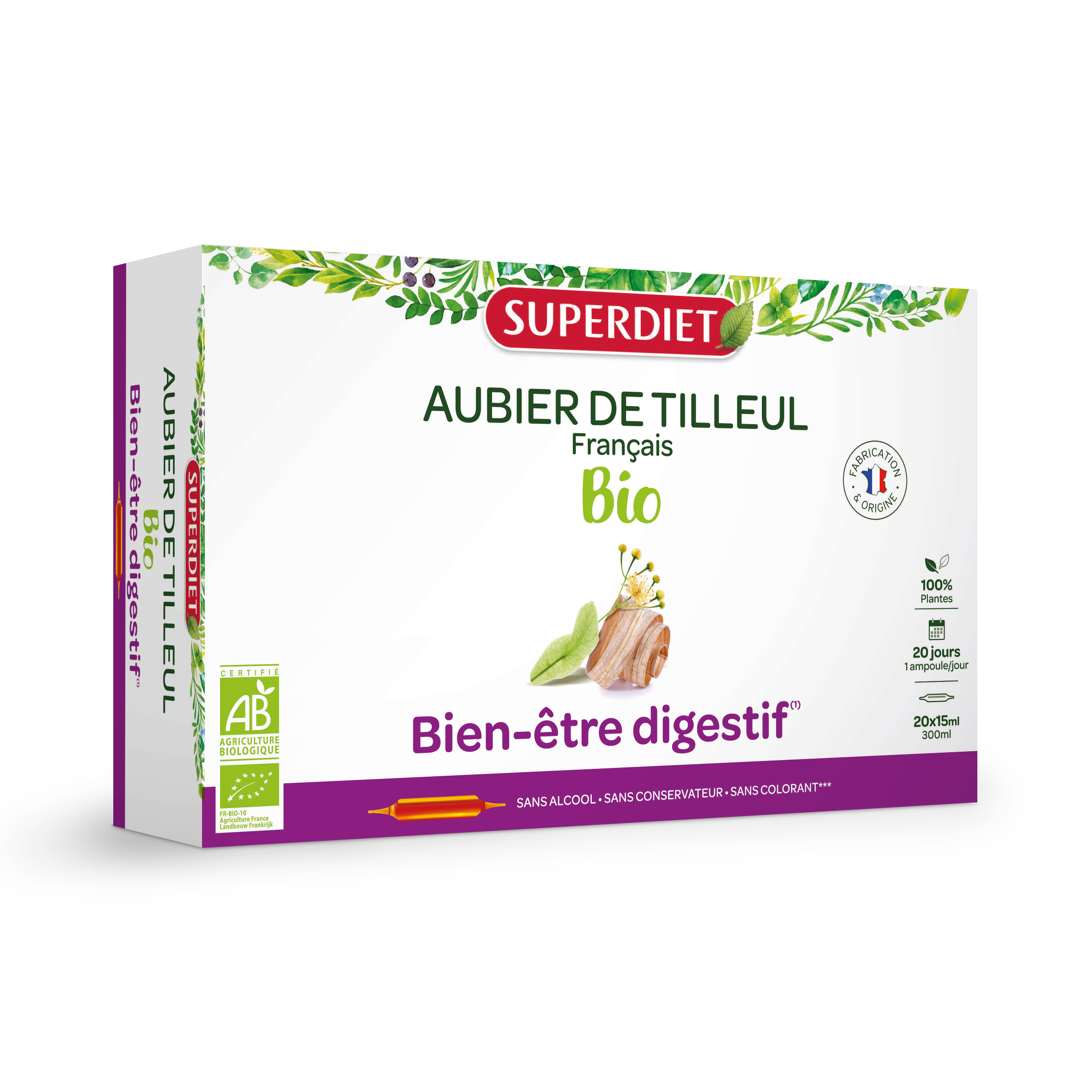 Super Diet Aubier de tilleul bio 20x10ml  PL483/281